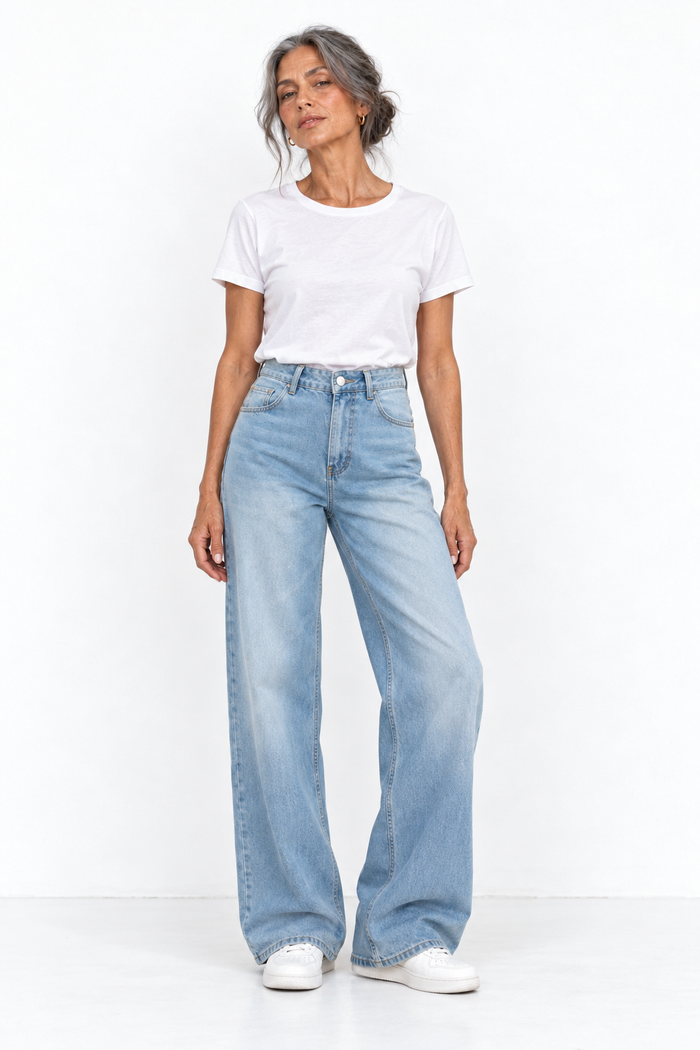 Jeans Marie Dominguez a vita alta e gamba ampia