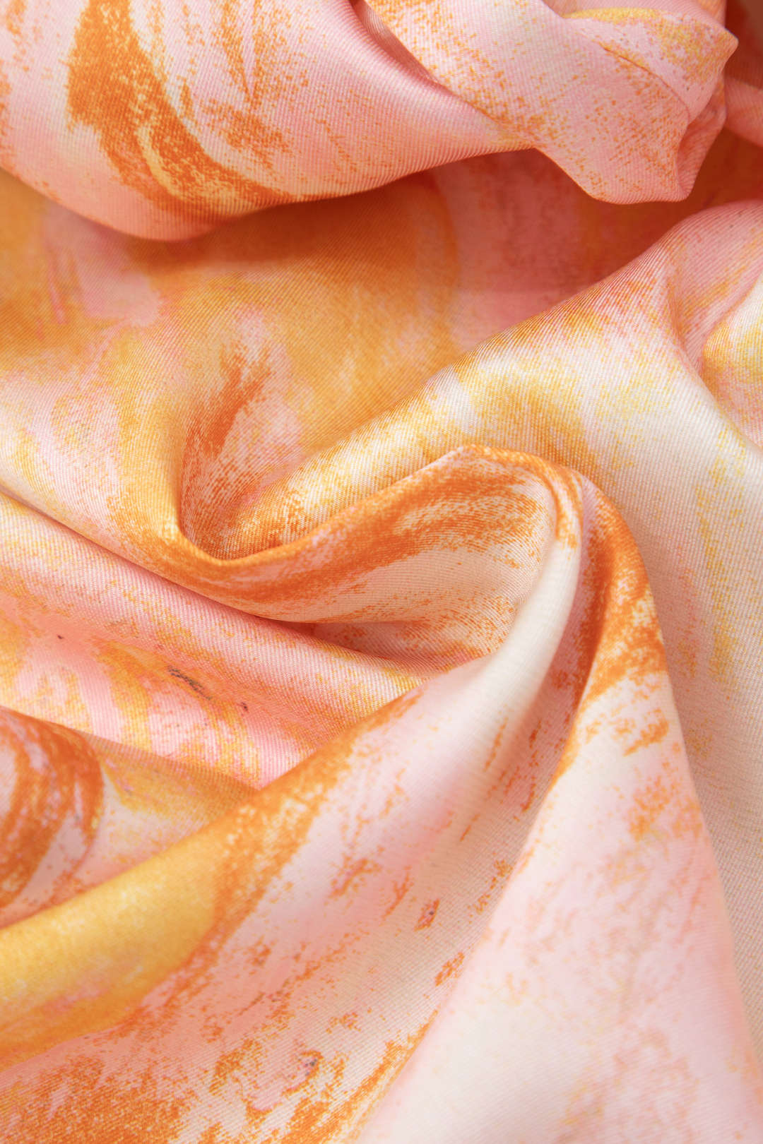 Pantalón Recto Largo de Talle Alto con Estampado de Mármol