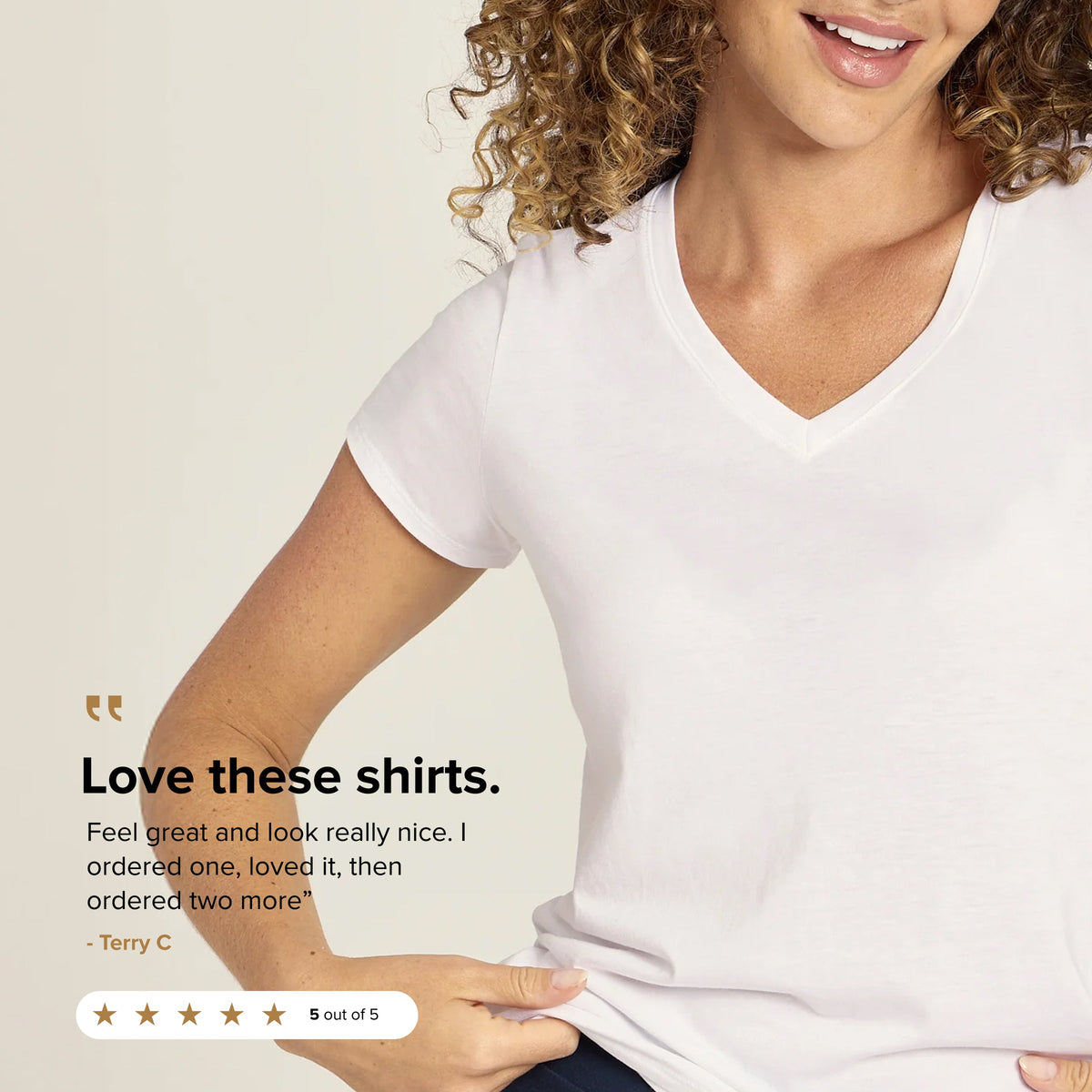Camiseta Marcy entallada con cuello en V