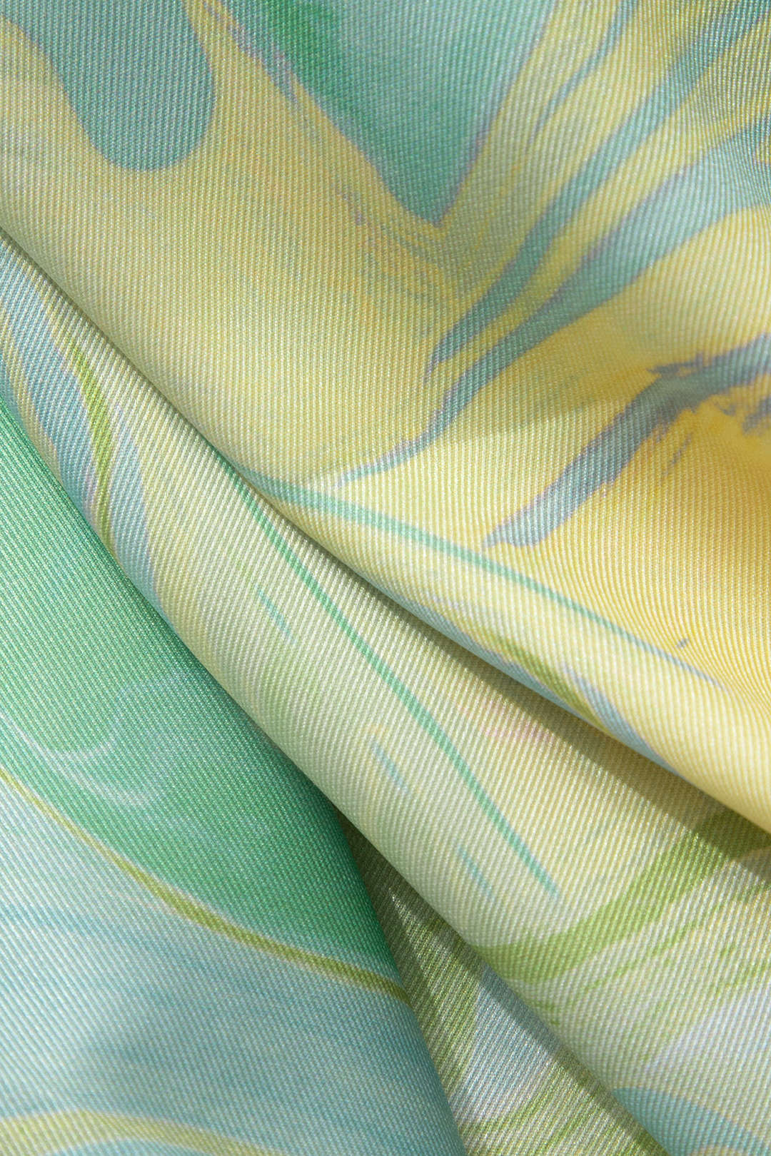 Pantalón Recto Largo de Talle Alto con Estampado de Mármol