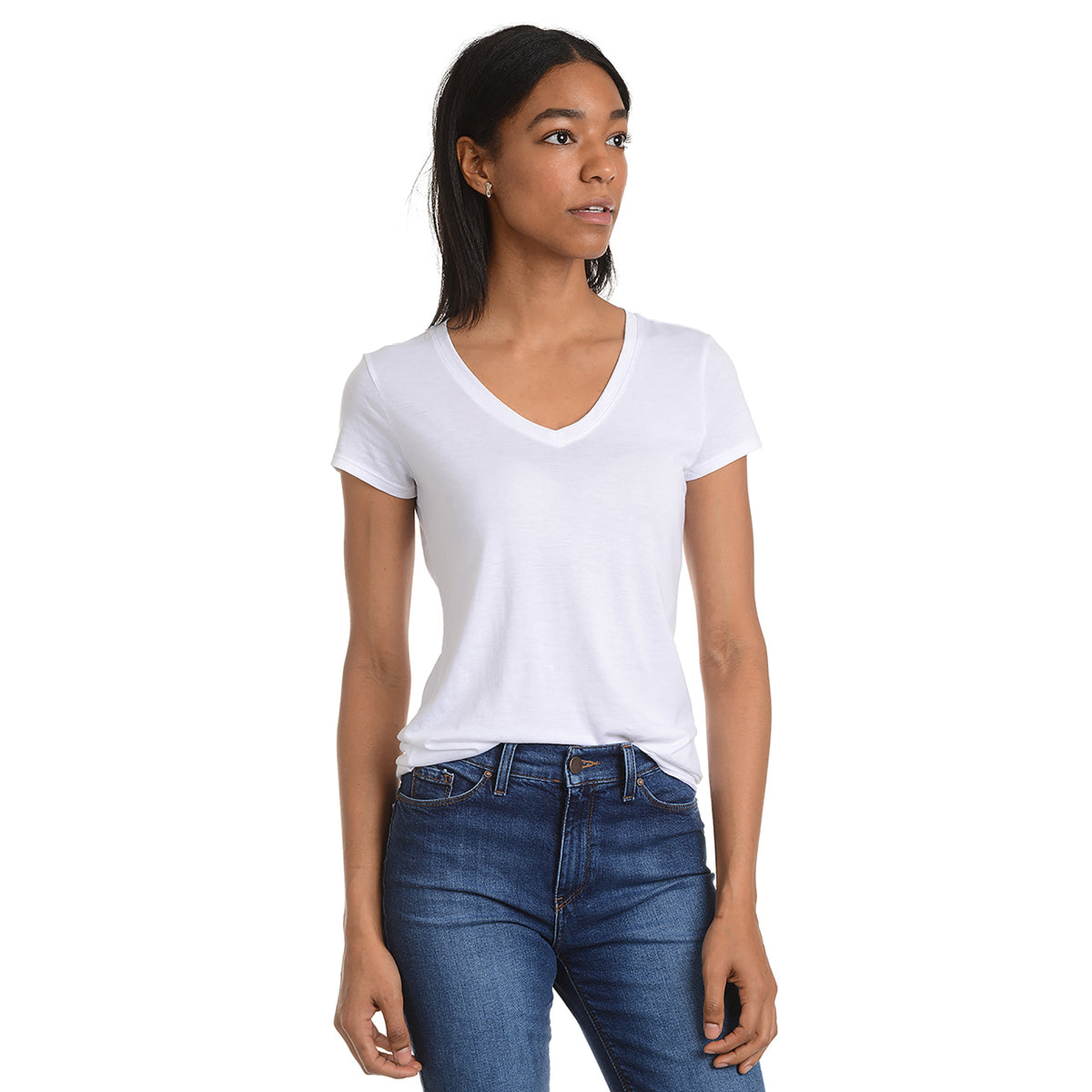 Camiseta Marcy entallada con cuello en V