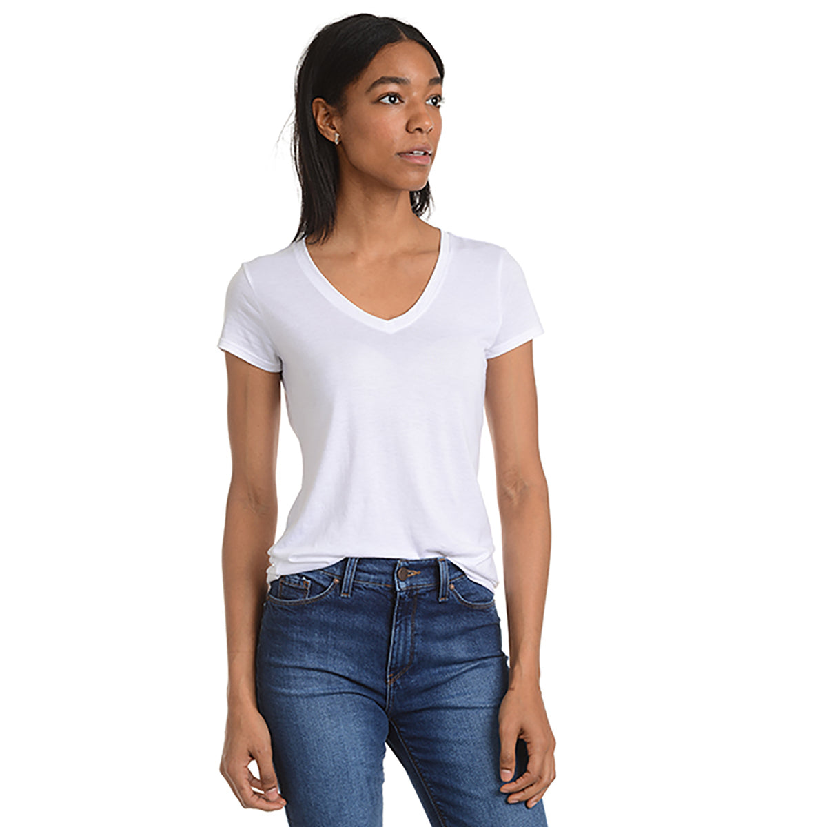 Camiseta Marcy entallada con cuello en V