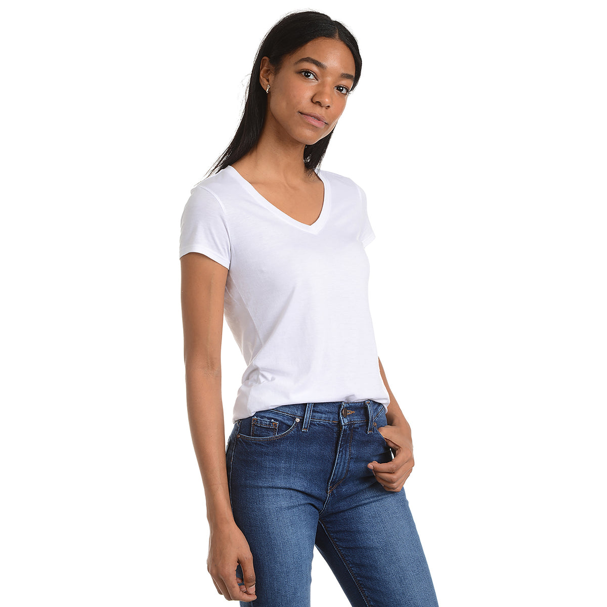 Camiseta Marcy entallada con cuello en V