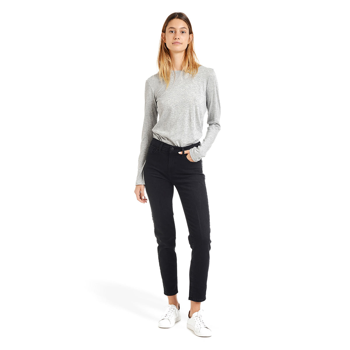 Jeans mom de tiro alto y corte slim Allen