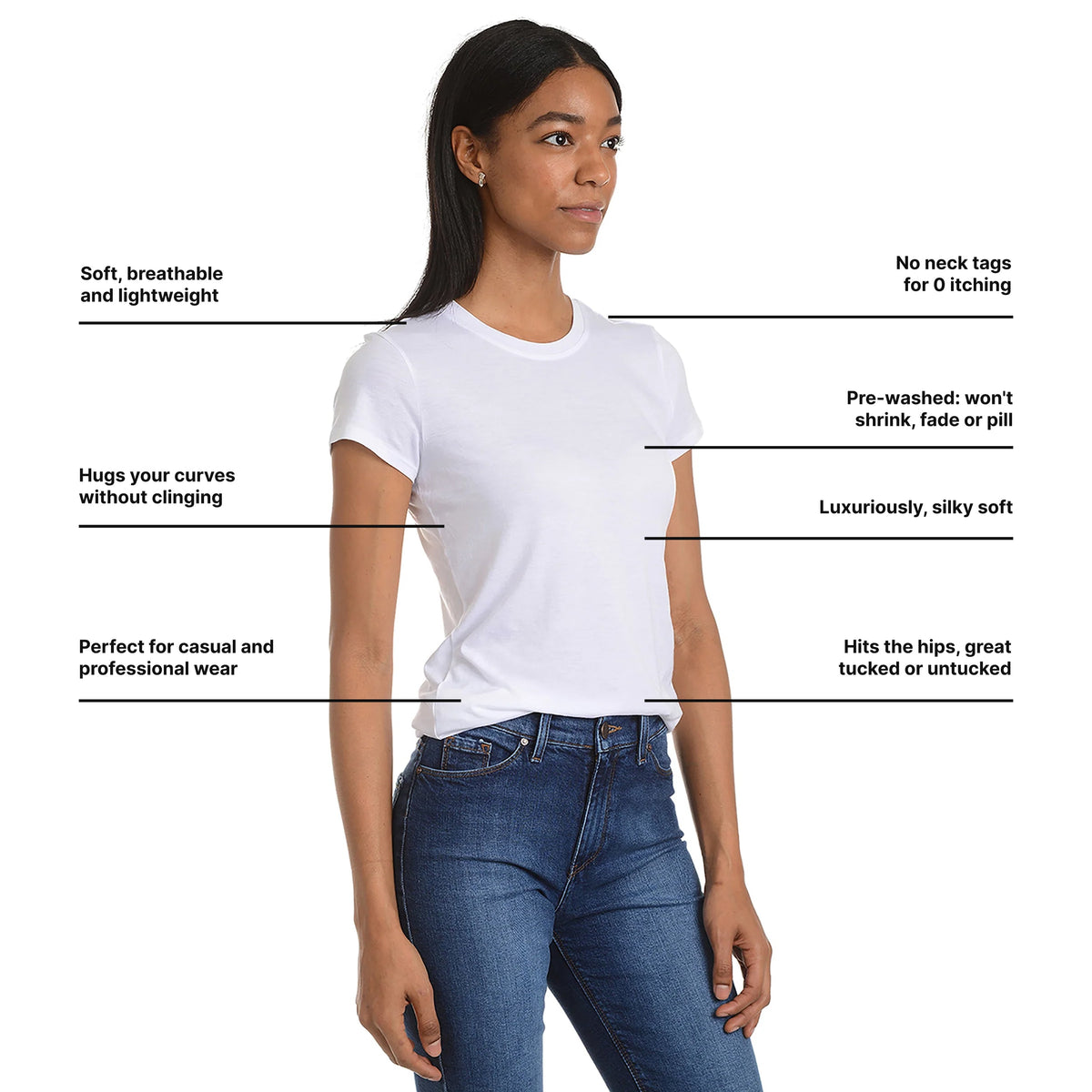 Camiseta Marcy ajustada de cuello redondo