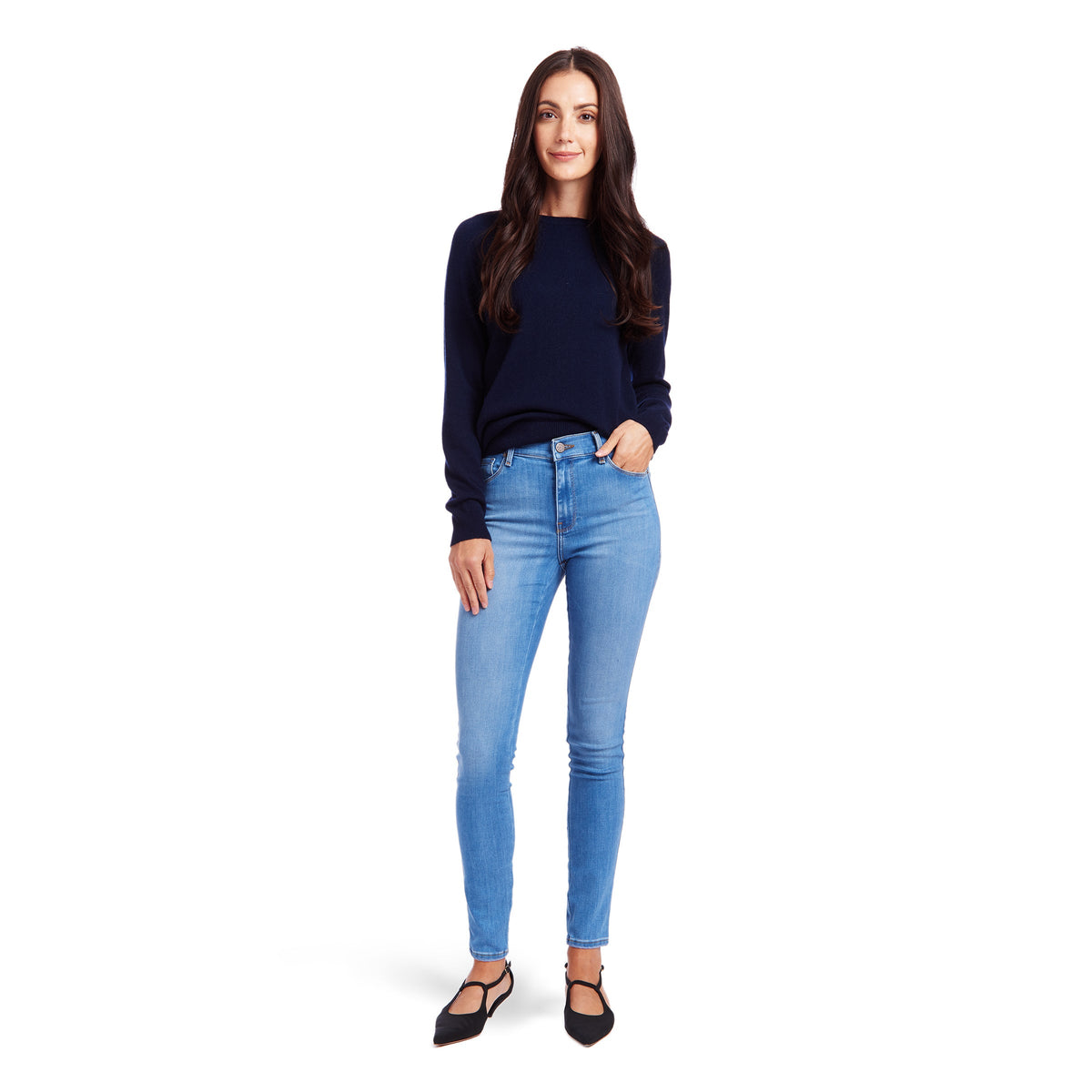 Jeans Jane ajustados de tiro alto