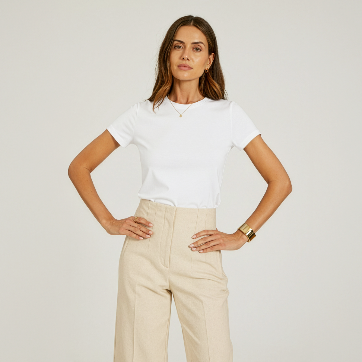 Camiseta Marcy ajustada de cuello redondo