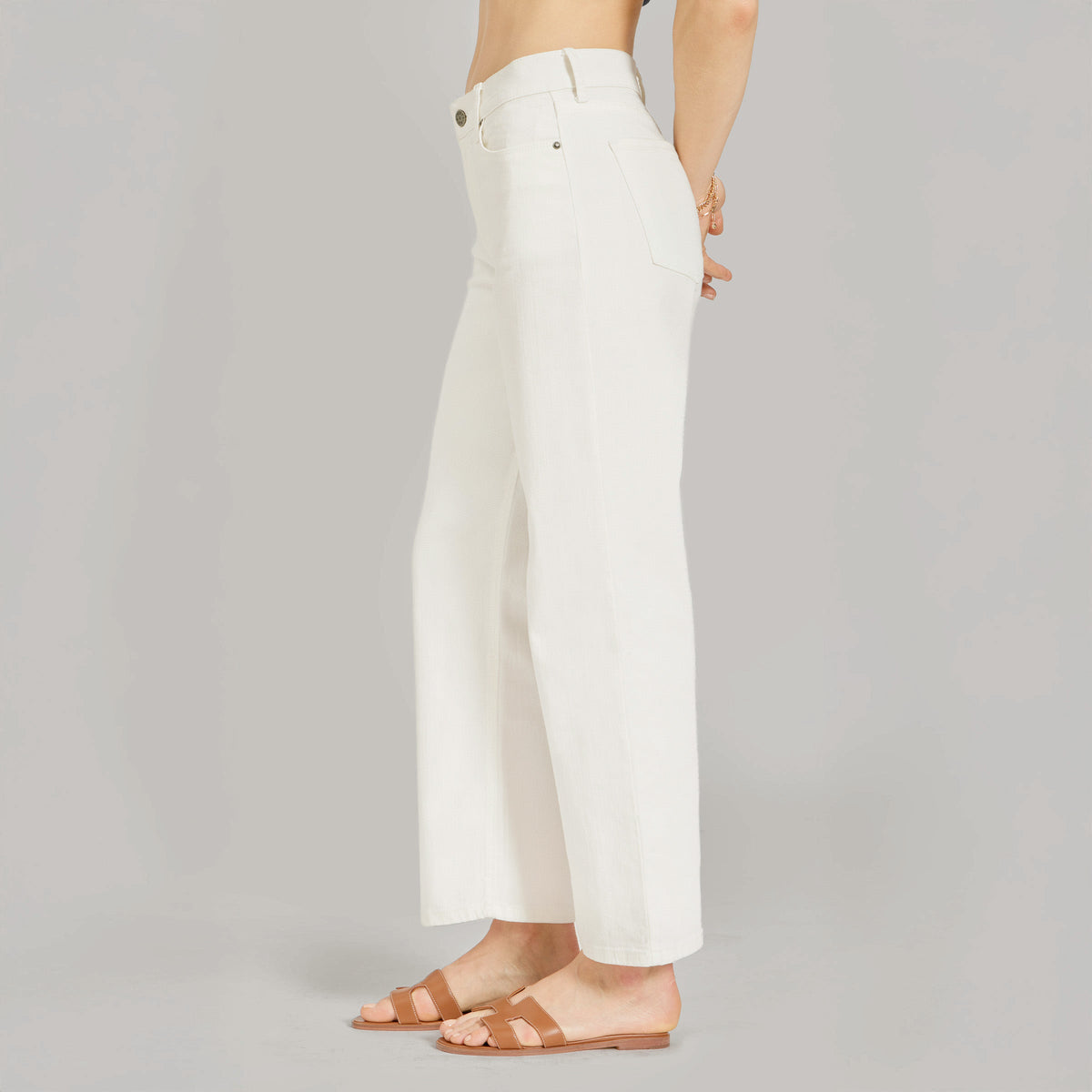 Jeans Mercer de tiro alto, tobilleros y de pierna recta