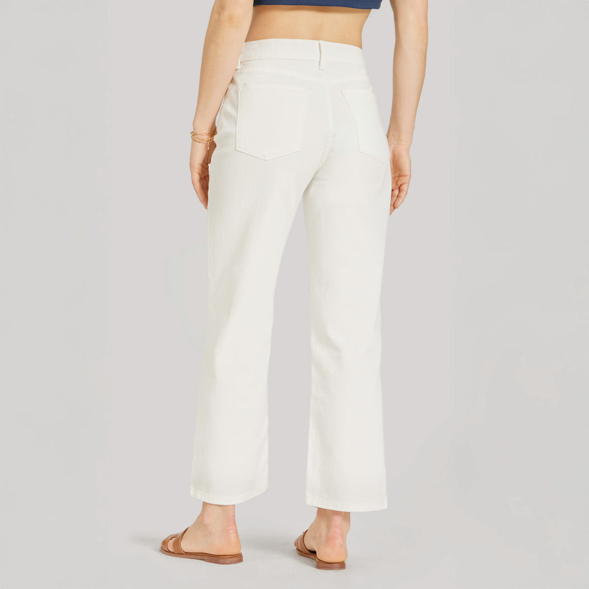 Jeans Mercer de tiro alto, tobilleros y de pierna recta