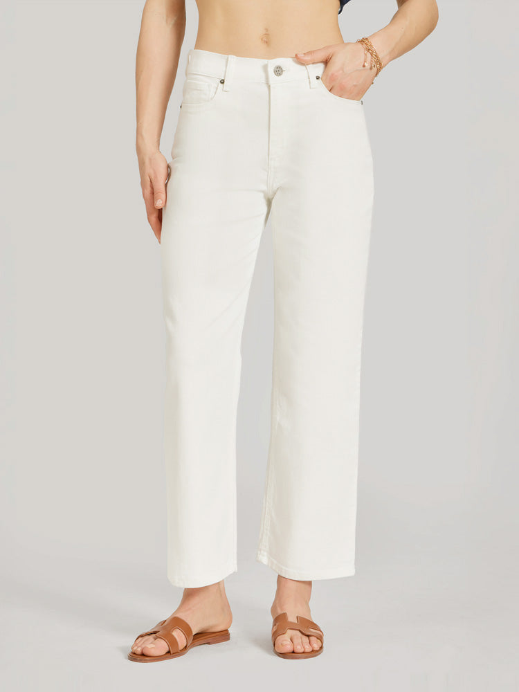 Jeans Mercer de tiro alto, tobilleros y de pierna recta