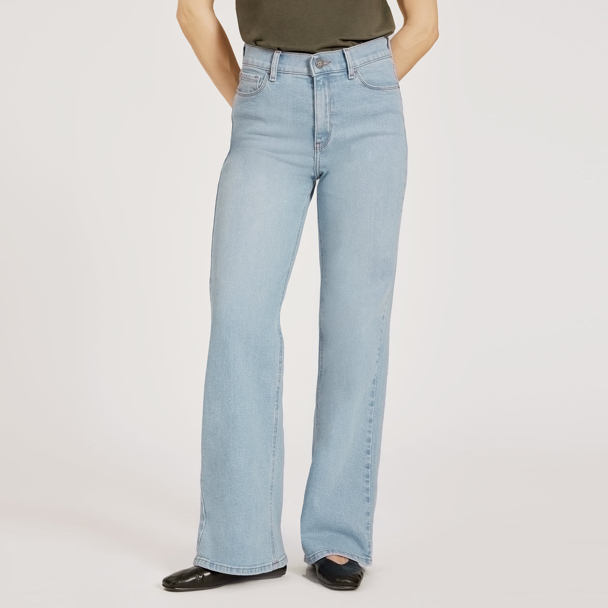 Jeans Hubert de tiro alto y pierna ancha