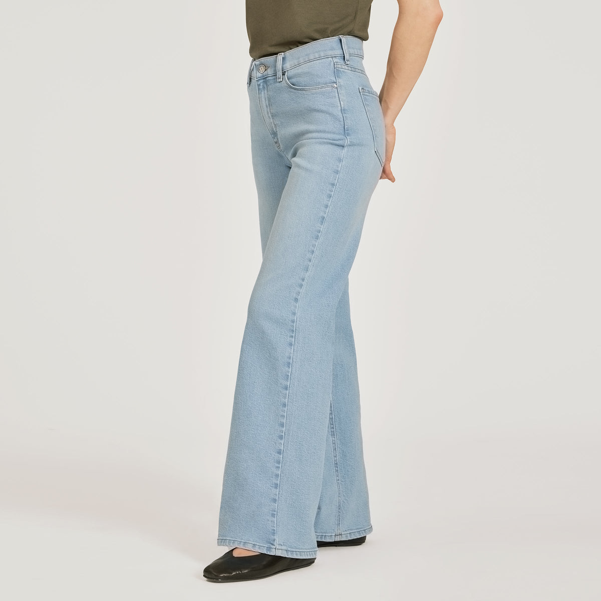 Jeans Hubert de tiro alto y pierna ancha