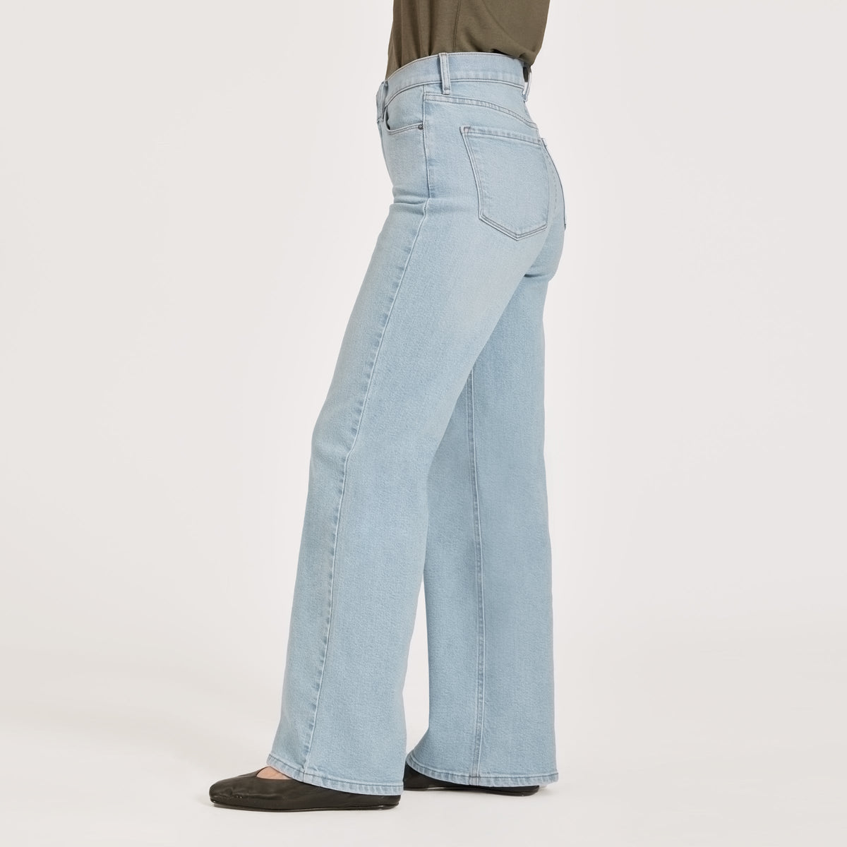 Jeans Hubert de tiro alto y pierna ancha