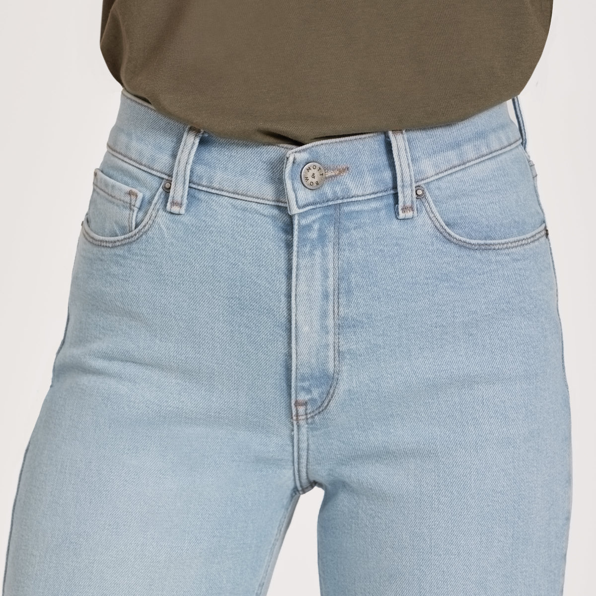 Jeans Hubert de tiro alto y pierna ancha