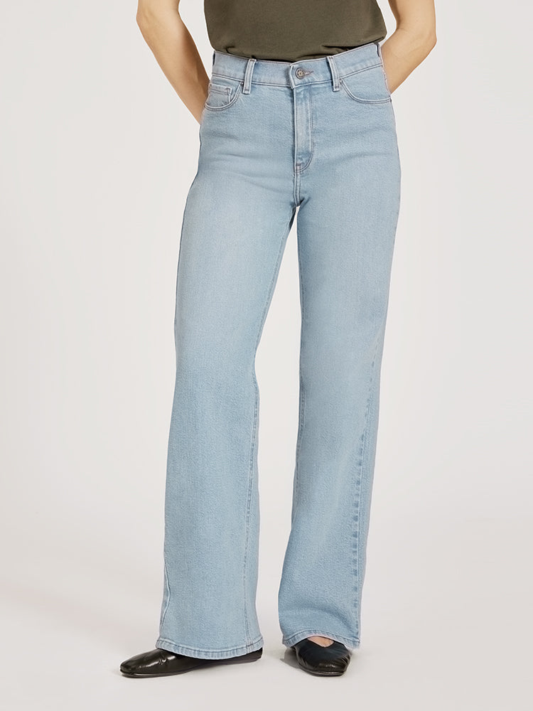 Jeans Hubert de tiro alto y pierna ancha