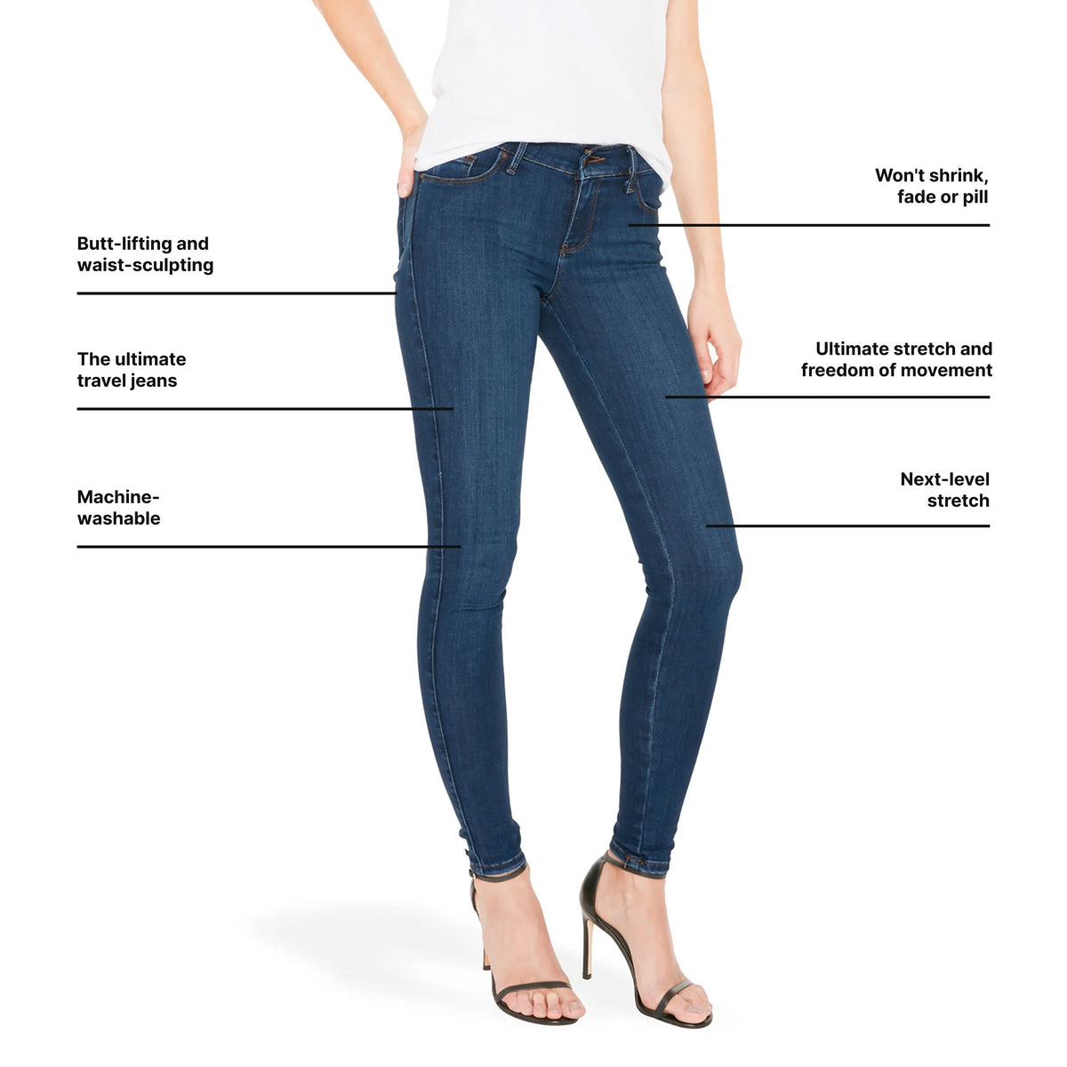 Jeans Jane de tiro medio y corte skinny