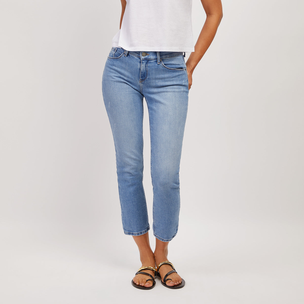 Jeans Hubert de tiro medio y corte slim recto
