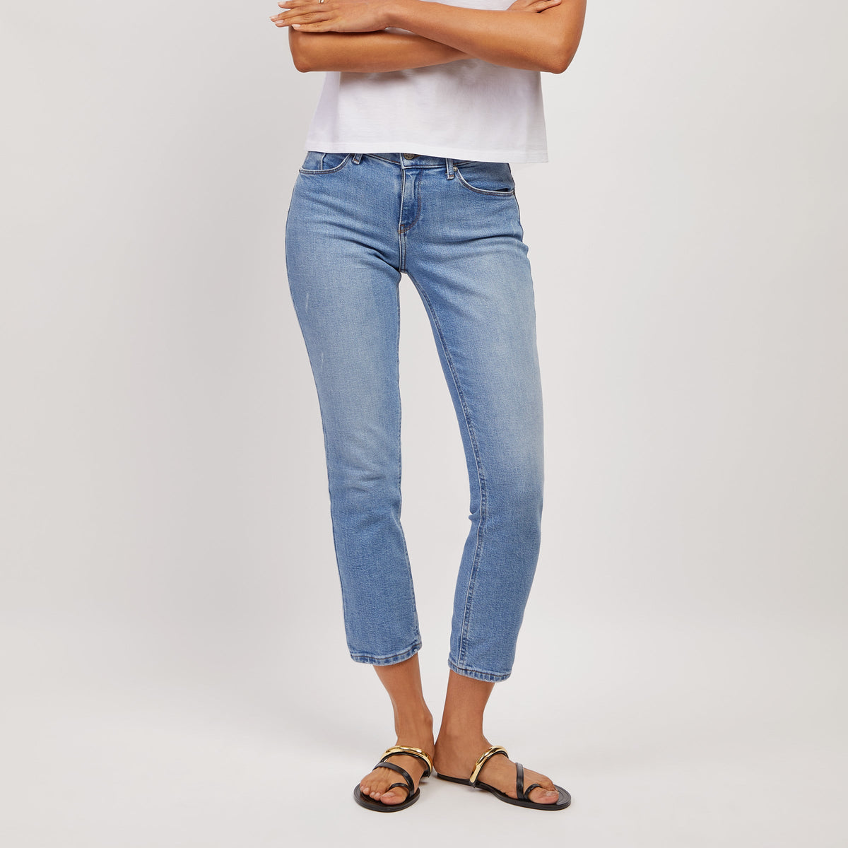 Jeans Hubert de tiro medio y corte slim recto