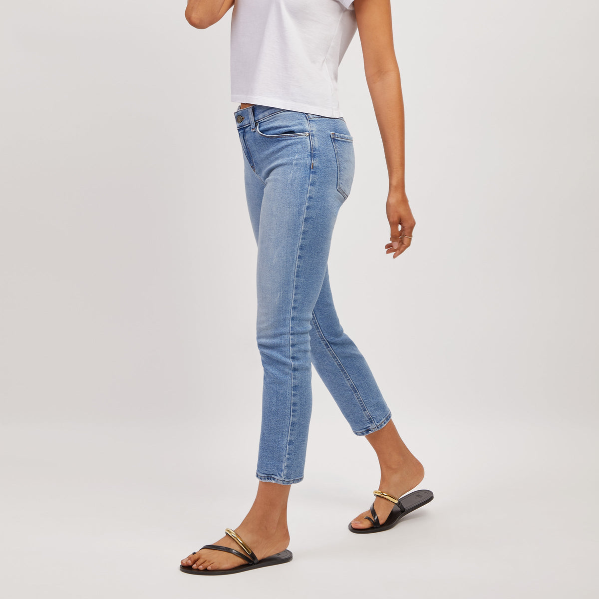 Jeans Hubert de tiro medio y corte slim recto