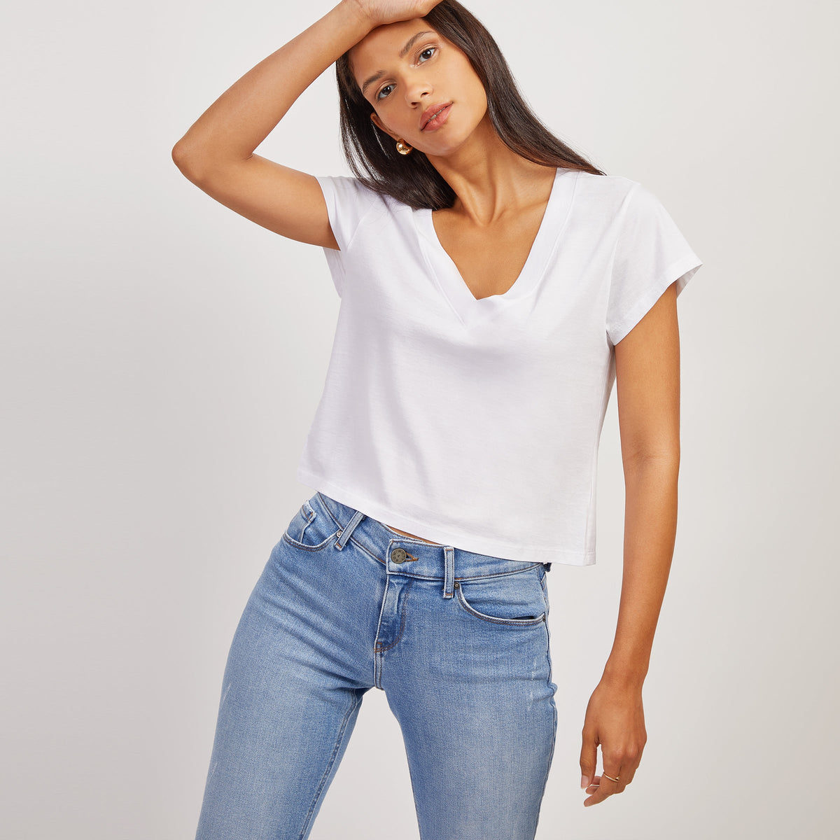Jeans Hubert de tiro medio y corte slim recto